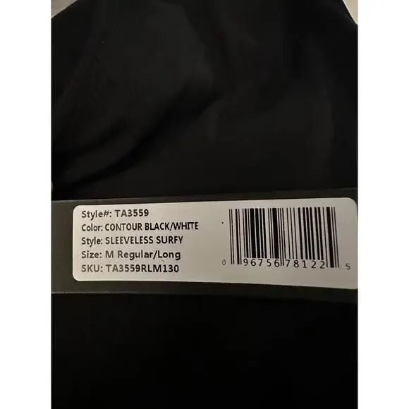 TA3 Surfy Contour Swimsuit M Regular/Long Black White NWT - Picture 5 of 6